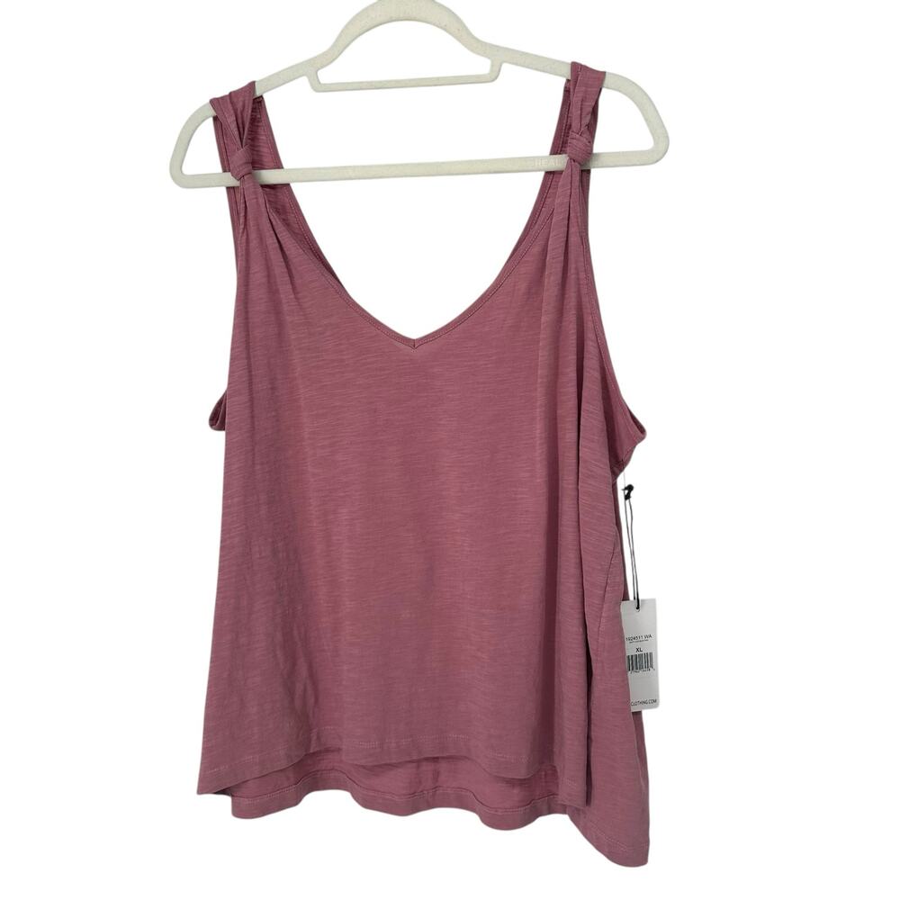 NEW Dex Rose Pink Knotted Tank Sz XL